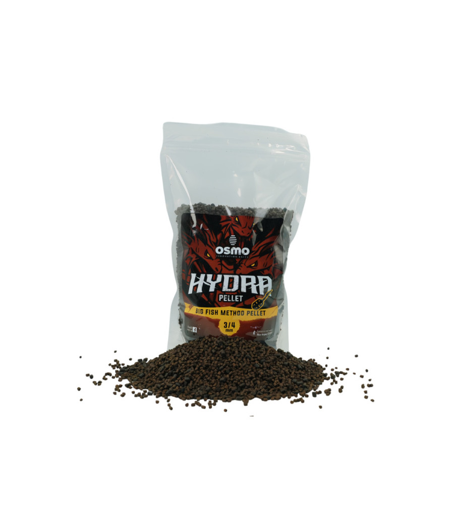Pellet zanętowy OSMO BIG FISH HYDRA PELLET 3/4mm - 800g ciemny