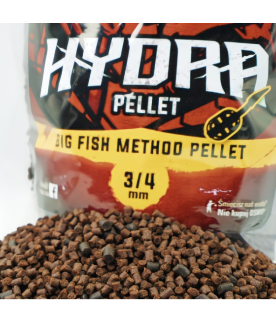 Pellet zanętowy OSMO BIG FISH HYDRA PELLET 3/4mm - 800g ciemny