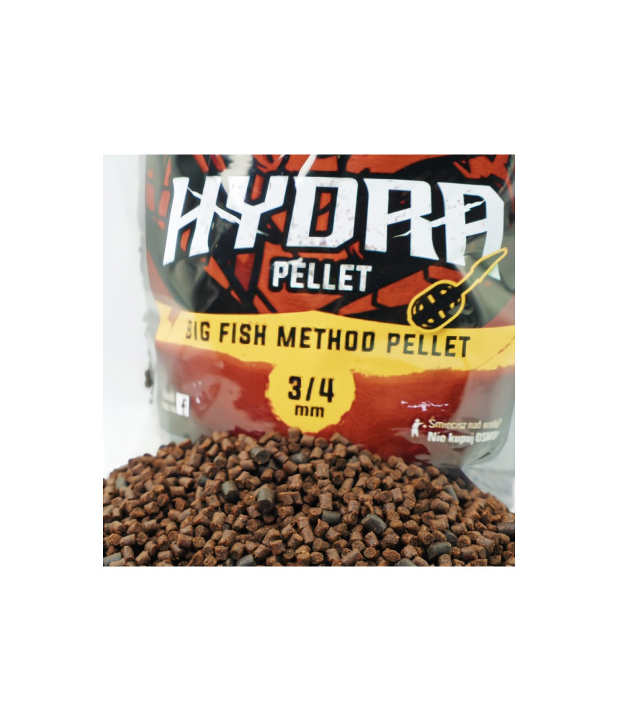 Pellet zanętowy OSMO BIG FISH HYDRA PELLET 3/4mm - 800g ciemny