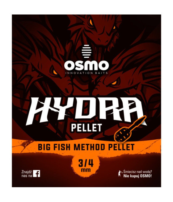 Pellet zanętowy OSMO BIG FISH HYDRA PELLET 3/4mm - 800g ciemny
