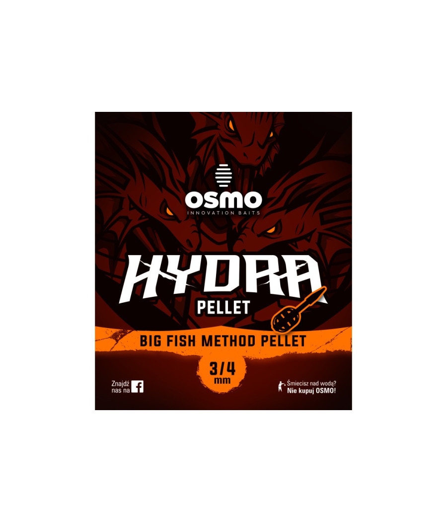 Pellet zanętowy OSMO BIG FISH HYDRA PELLET 3/4mm - 800g ciemny