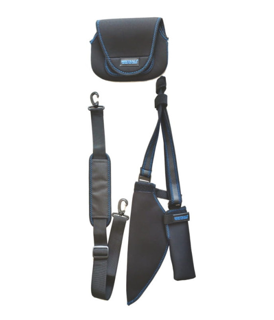 ZESTAW NA KARPIÓWKĘ NEOPRENOWY POKROWIEC NA WĘDKĘ KOŁOWROTEK + PAS Mistrall