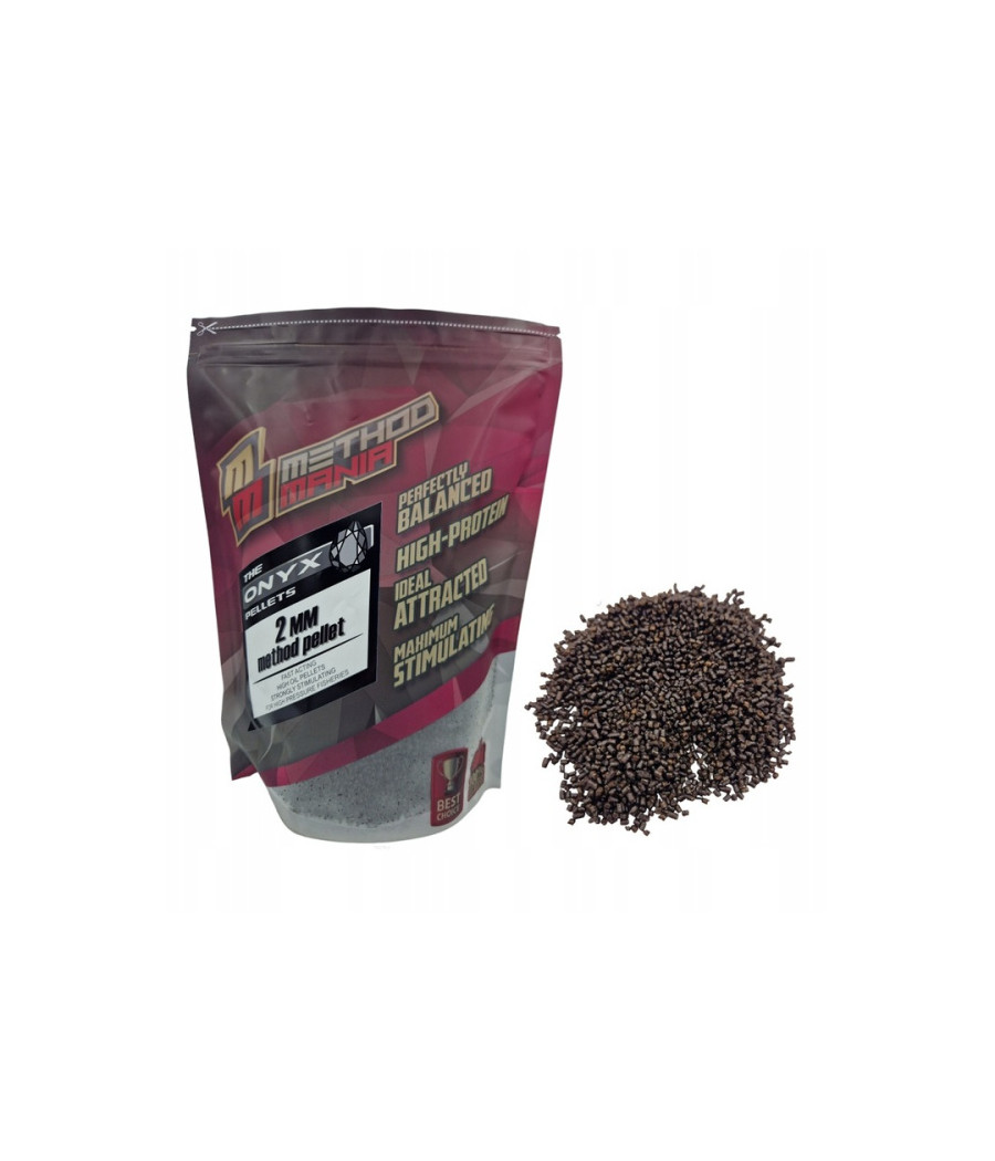Pellet zanętowy Method Mania 900g 2mm - Onyx ciemny czarny Pellet zanętowy Method Mania 900g 2mm - Onyx ciemny czarny