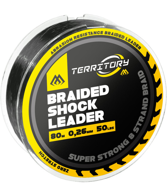 Strzałówka Braided Shock Leader z plecionki 0.35mm 70lbs 80m czarna Mikado