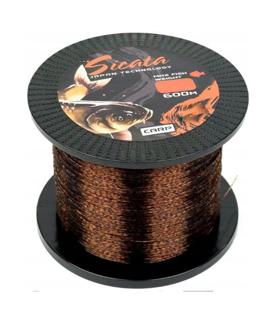 ŻYŁKA Karpiowa Sicata Carp 600m 0,28mm 15.00kg 3D Mistrall karp method i feeder