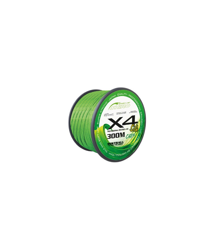 Plecionka Karpiowa x4 fluo zielone 300m 0.32mm 34.60kg