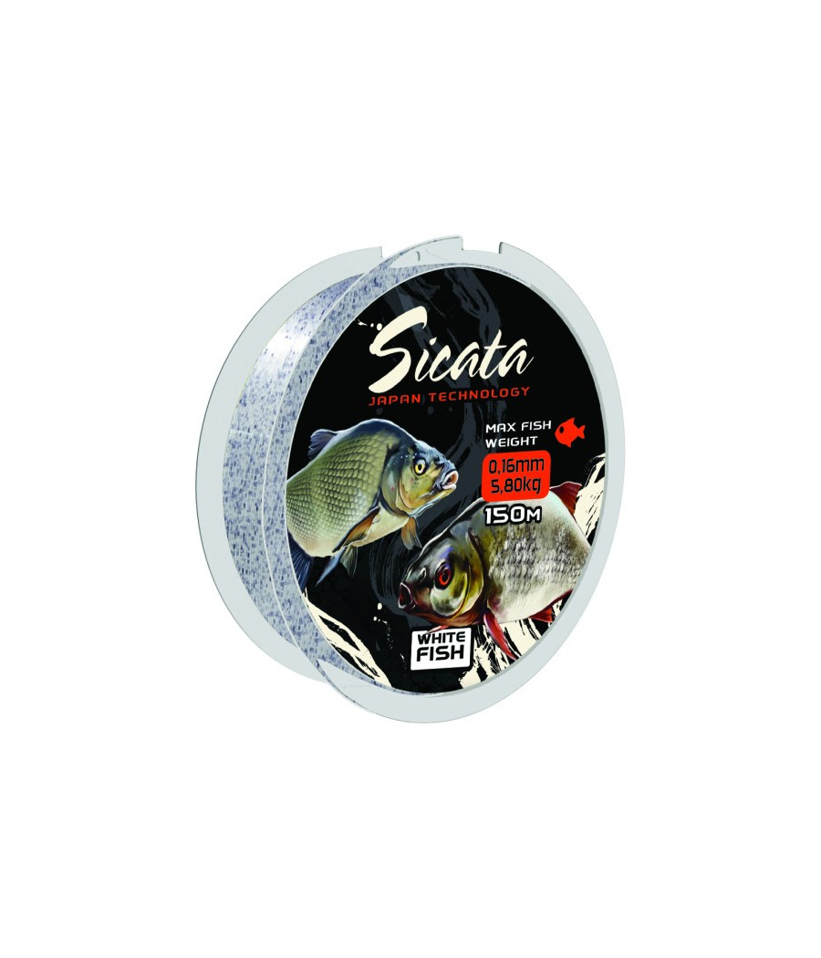 Żyłka Uniwersalna Biała 3D Sicata White Fish Mistrall 0,16mm 150m 5,80kg