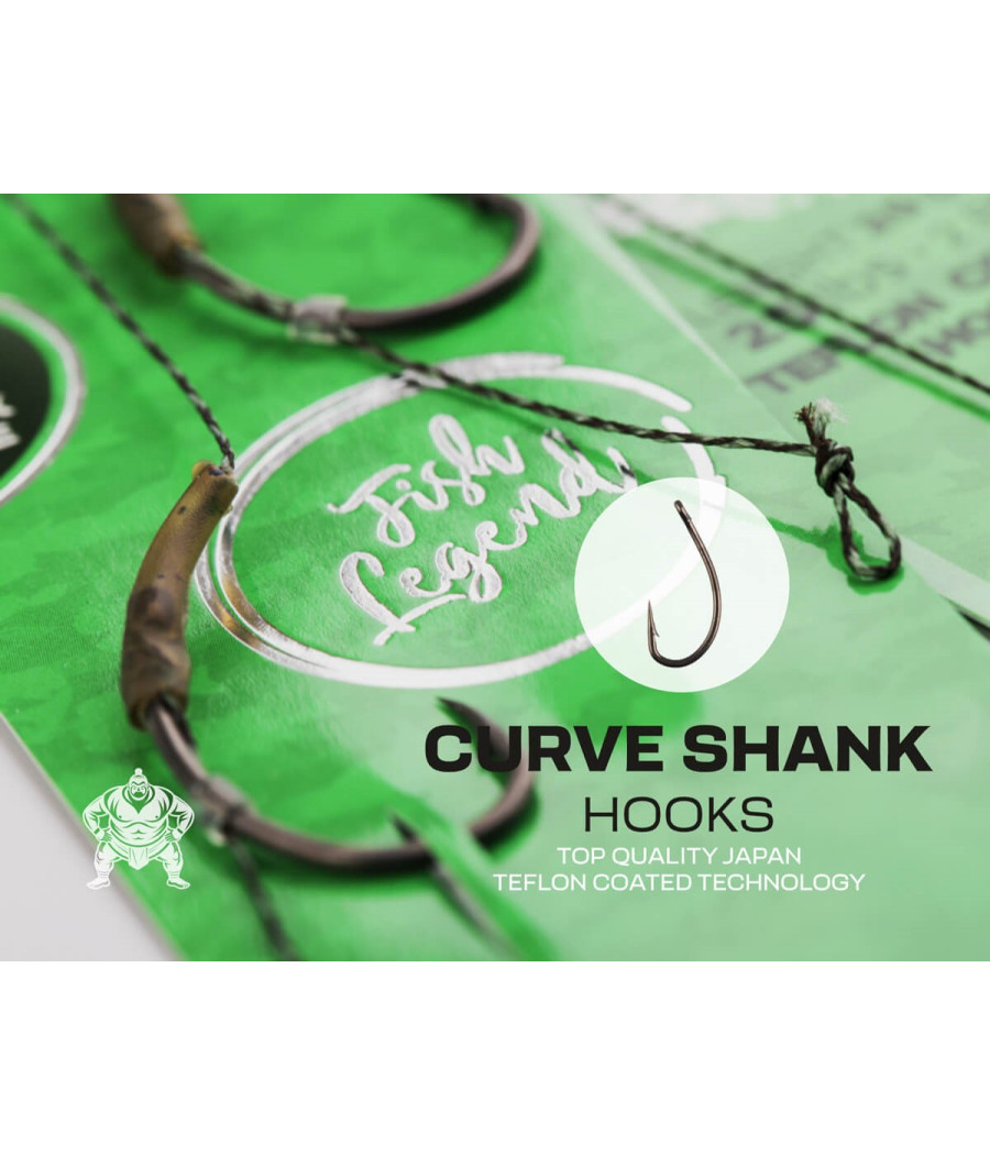 Przypony Karpiowe ZFish Curve Shank Carp Rig roz. 6 2szt Zadziorowe