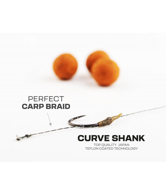Przypony Karpiowe ZFish Curve Shank Carp Rig roz. 4 2szt Zadziorowe