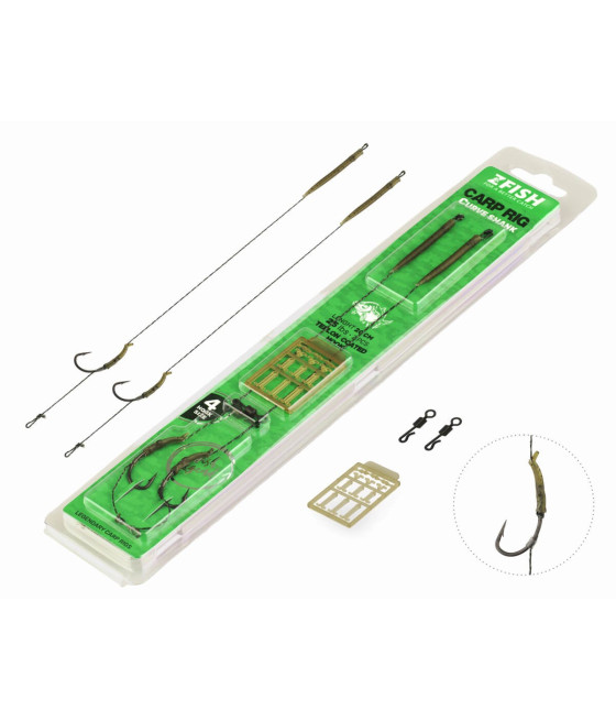 Przypony Karpiowe ZFish Crang Carp Rig roz. 6 2szt Zadziorowe