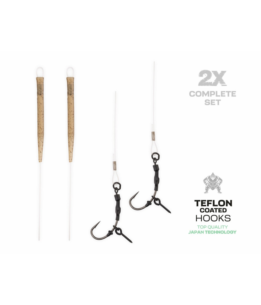 Przypony Karpiowe ZFish Fluorocarbon Carp Rig roz. 6 2szt Zadziorowe