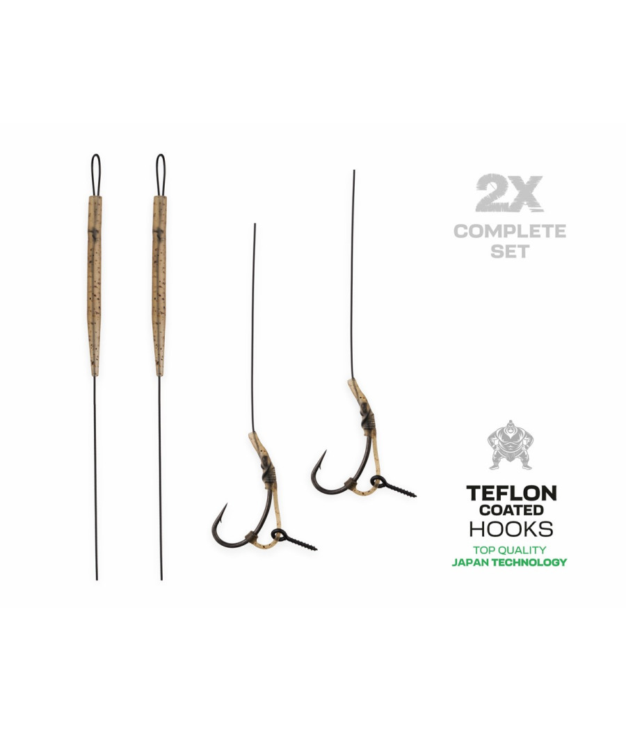 Przypony Karpiowe ZFish Monofilament Carp Rig roz. 4 2szt Zadziorowe