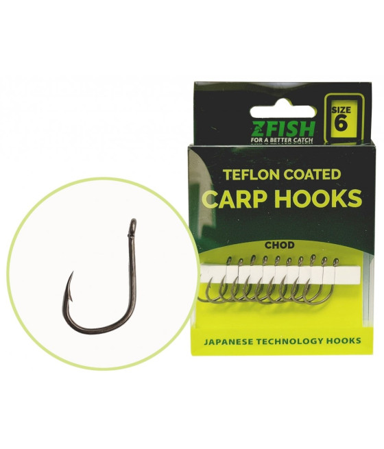 Haki Karpiowe Chod ZFISH haczyki teflonowe roz 8 10szt