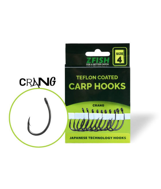 Haki Karpiowe Crang ZFISH haczyki teflonowe roz 4 10szt