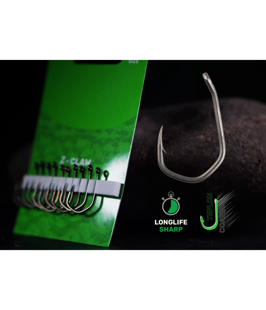 Haki Karpiowe Z-Claw ZFISH haczyki teflonowe roz 4 10szt