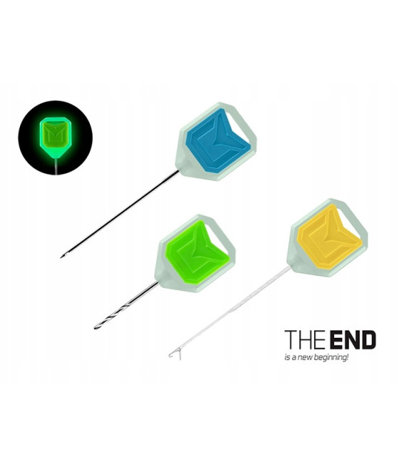 Zestaw Igieł I Wierteł Fluo Delphin T-end Grip 3XF Świecące