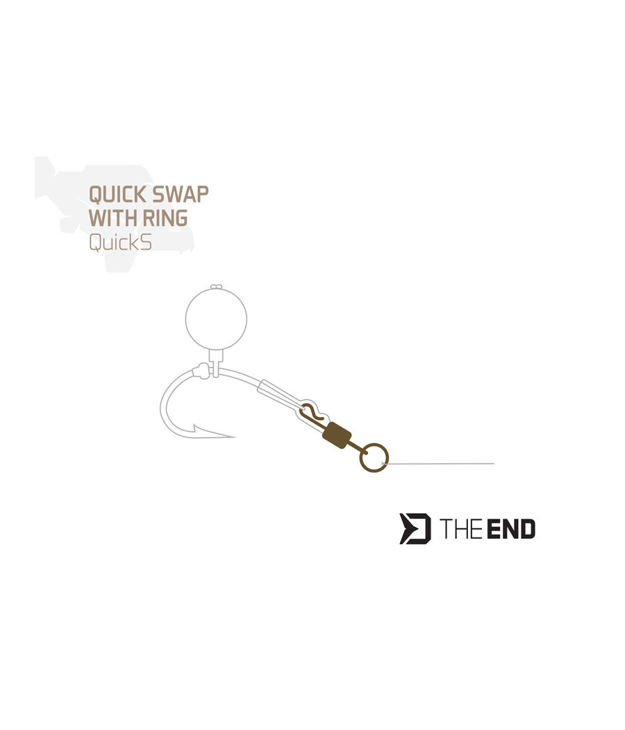 Krętlik z szybkozłączką i kółkiem Delphin TheEND QuickS 4 10 szt