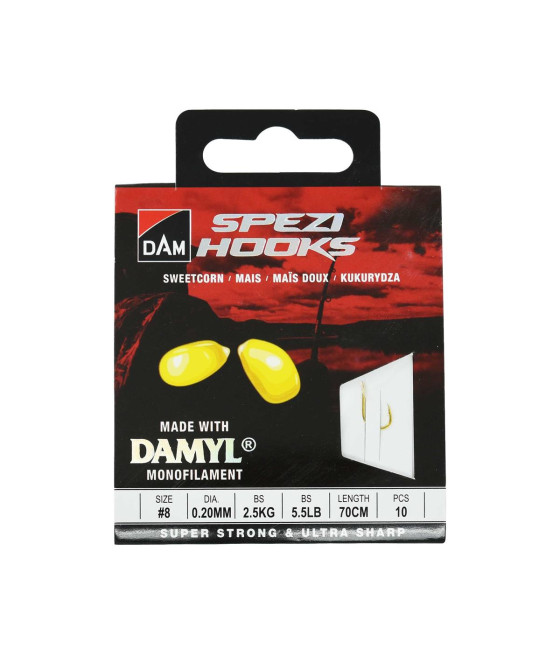 Gotowe Przypony Spławikowe Dam Spezi Sweetcor roz 8 0.20mm 10szt