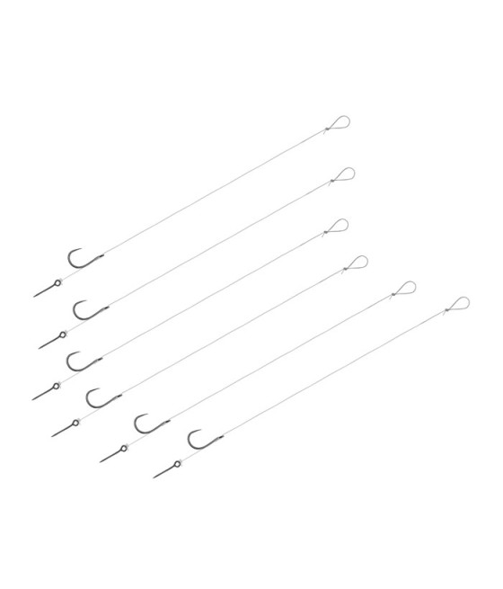 Gotowe Przypony Bezzadziorowe Fluorocarbon Igiełka 12cm roz 10 Delphin 6 szt