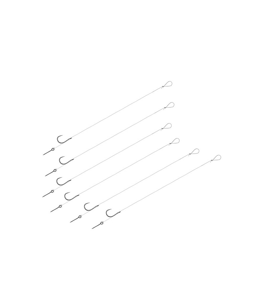 Gotowe Przypony Bezzadziorowe Fluorocarbon Igiełka 12cm roz 10 Delphin 6 szt