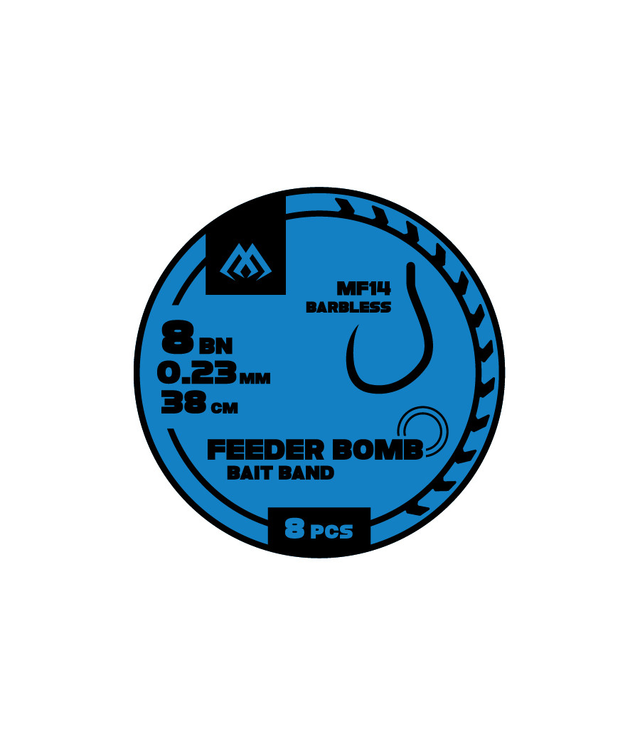 Przypony Z Gumką Hak Bezzadziorowe MF14 8 0.23mm 38cm 8szt Mikado