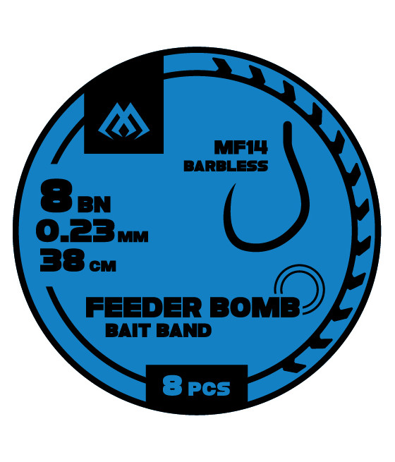 Przypony Z Gumką Hak Bezzadziorowe MF14 10 0.20mm 38cm 8szt Mikado