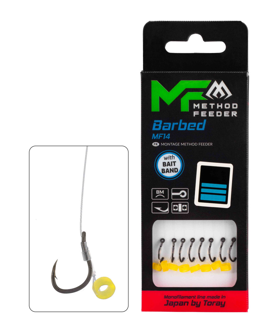 Przypony Zadziorowe Z Gumką MF14 8 0.23mm 10cm 8szt Mikado