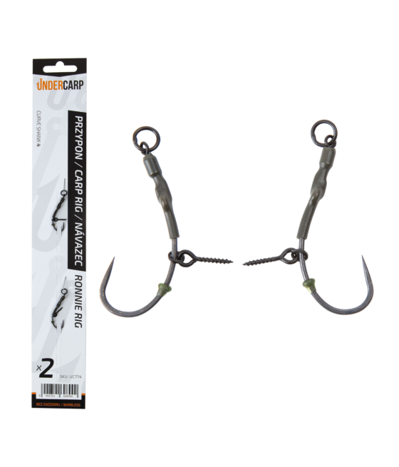 Przypony Karpiowe UnderCarp Ronnie Rig Barbless 4 Bezzadziorowe 2szt