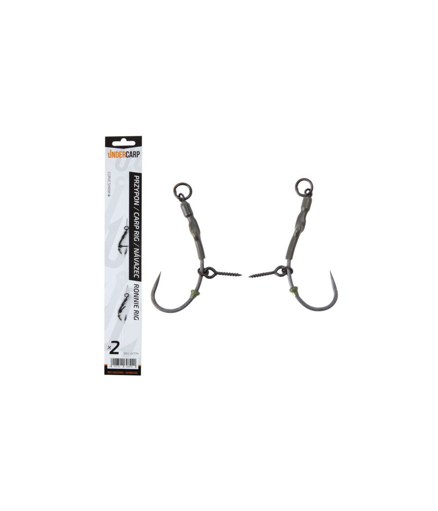 Przypony Karpiowe UnderCarp Ronnie Rig Barbless 4 Bezzadziorowe 2szt