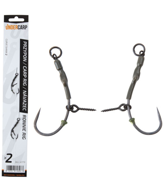 Przypony Karpiowe UnderCarp Ronnie Rig Barbless 6 Bezzadziorowe 2szt