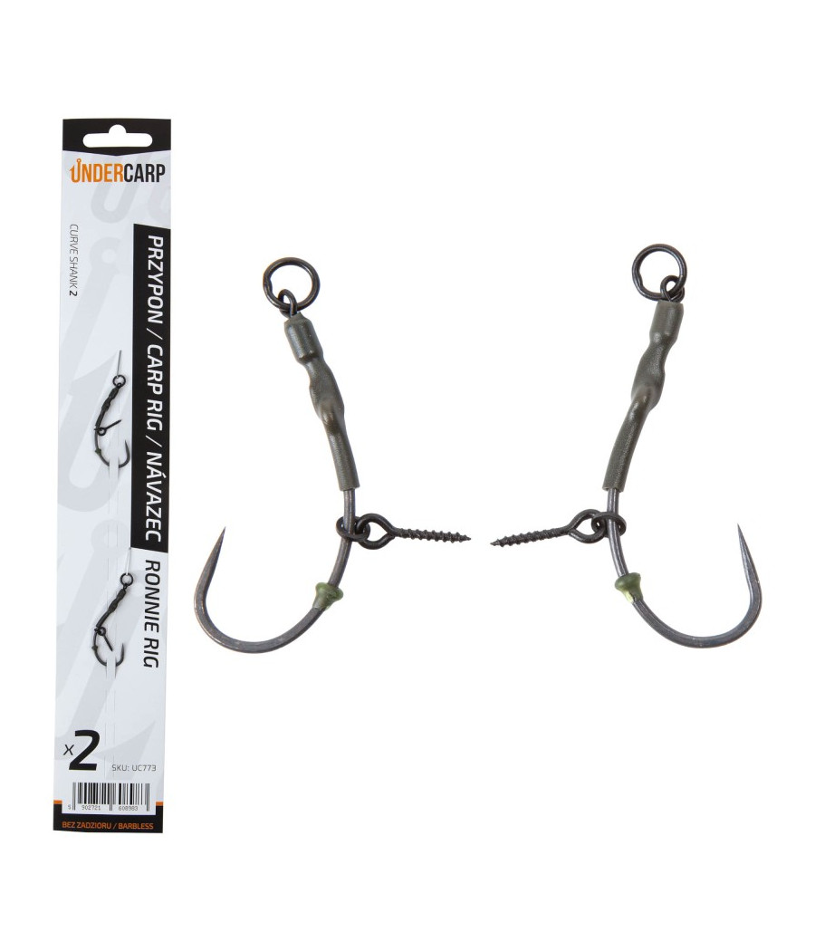 Przypony Karpiowe UnderCarp Ronnie Rig Barbless 6 Bezzadziorowe 2szt
