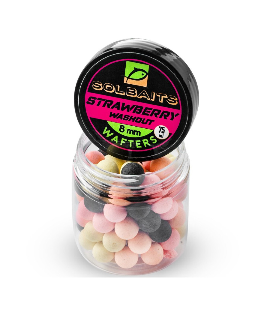 KULKI WAFTERS Strawberry Washout Mix SOLBAITS 8mm 50ml