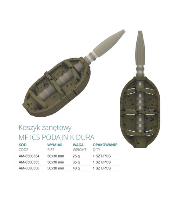Podajnik do Metohod Feeder Mistrall ICS DURA 25g Koszyk do Metody