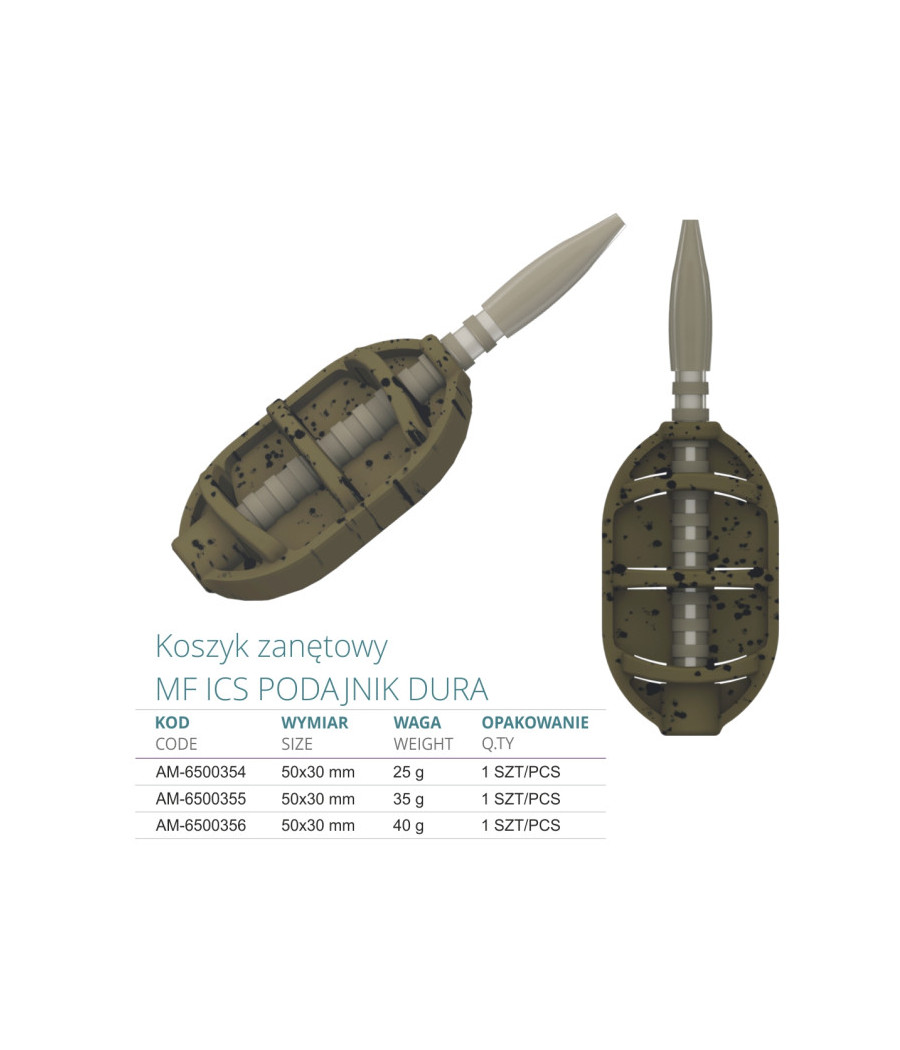 Podajnik do Metohod Feeder Mistrall ICS DURA 25g Koszyk do Metody