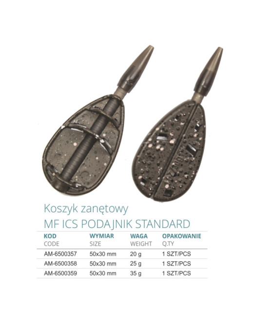 Podajnik do Metohod Feeder Mistrall MF ICS STANDARD 35g Koszyk do Metody