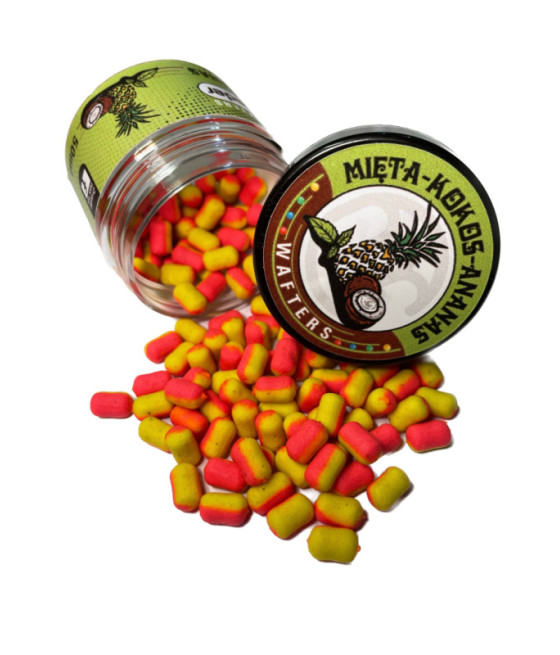 KULKI MAGIC FEEDER WAFTERS MIĘTA-KOKOS-ANANAS RÓŻOWO-ŻÓŁTE 7mm