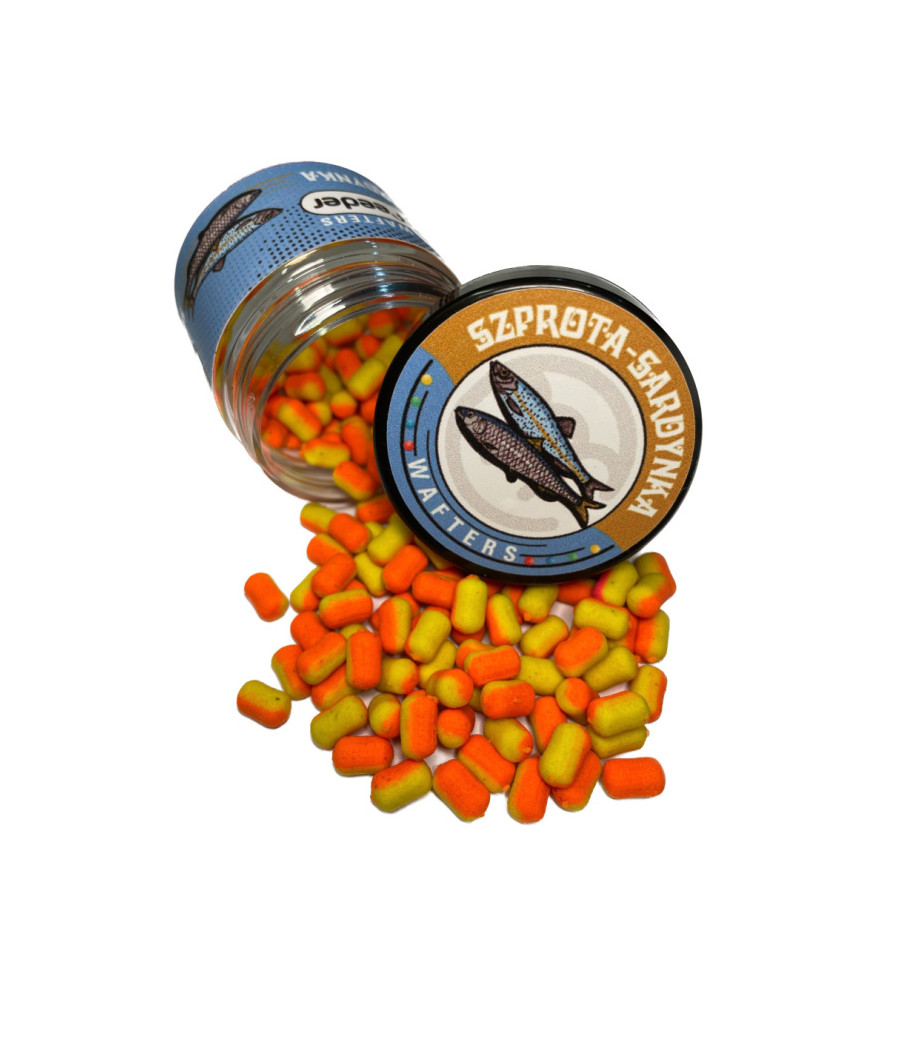 KULKI MAGIC FEEDER SZPROTA-SARDYNKA WAFTERSY ŻÓŁTO-POMARAŃCZOWE 7mm KULKI MAGIC FEEDER SZPROTA-SARDYNKA WAFTERSY ŻÓŁTO-POMARAŃCZOWE 7mm