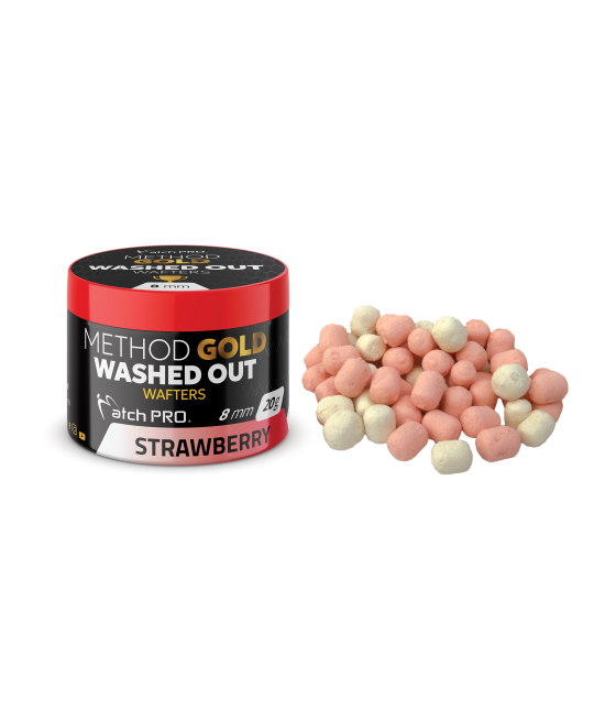 Kulki Method Gold Wafters Washed Out Strawberry 8mm 20g MatchPro