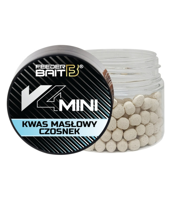 Kulki V4 mini - Kwas masłowy Czosnek - Feeder Bait 4mm