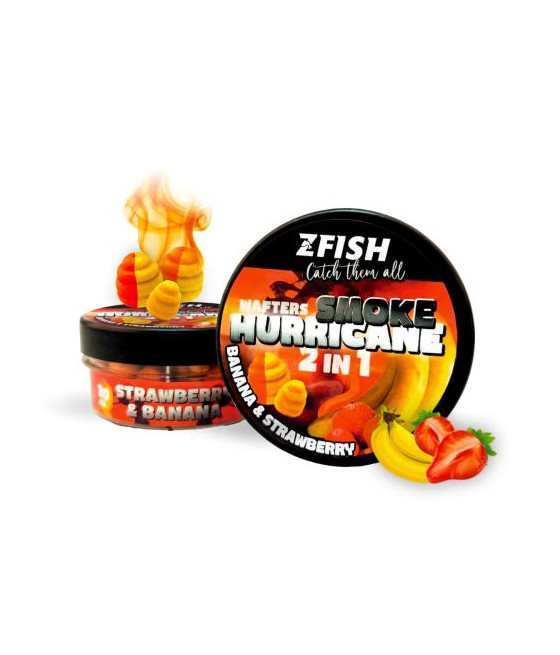 Kulki ZFISH Smoke Hurricane Wafters 2w1 Strawberry-Banana 8mm