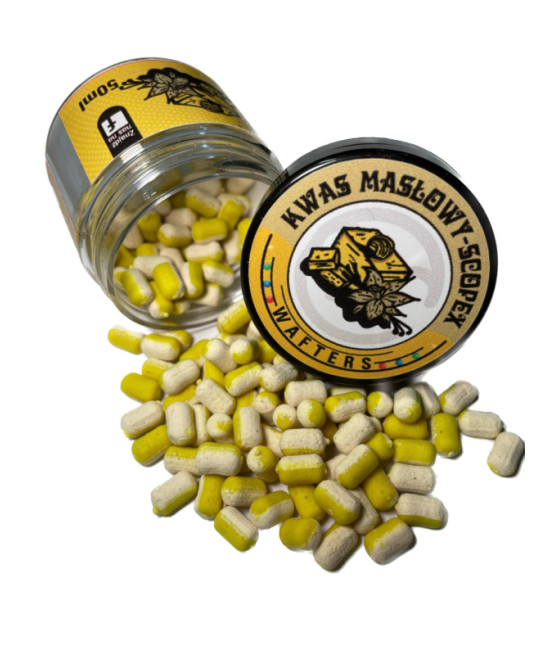 KULKI MAGIC FEEDER KWAS MASŁOWY-SCOPEX WAFTERS BIAŁO-ŻÓŁTE 7mm