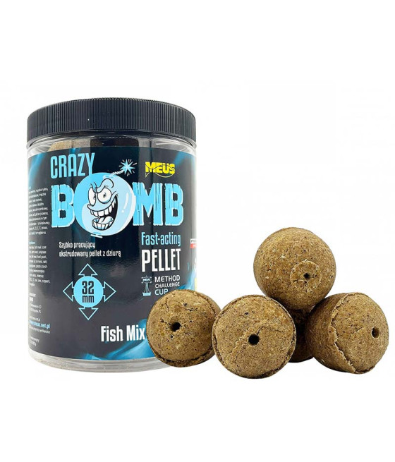 Pellet Crazy Bomb 32mm 550g FISH MIX - MEUS
