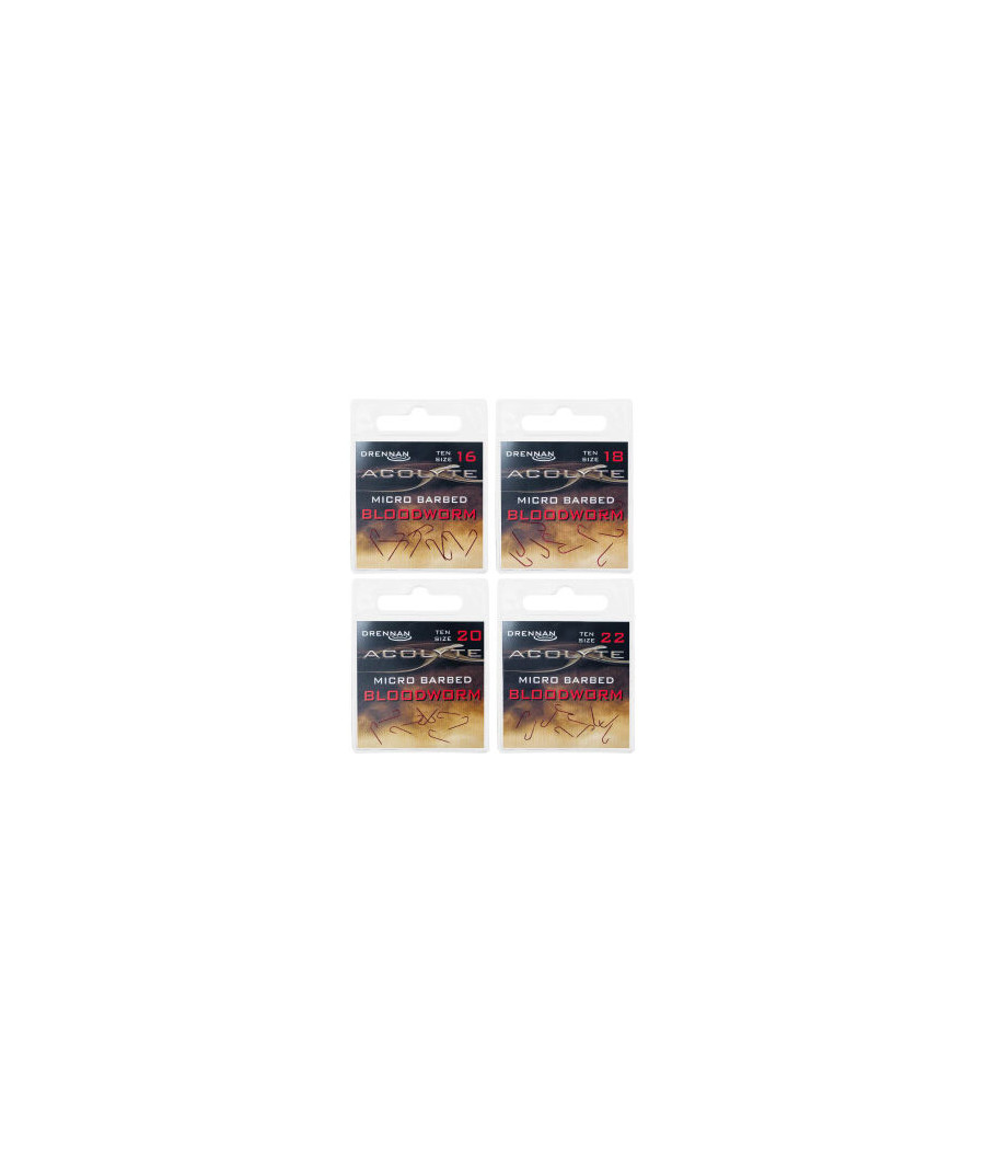 Haczyki Drennan Micro Barbed BloodWorm roz 20 10szt Zadziorowe