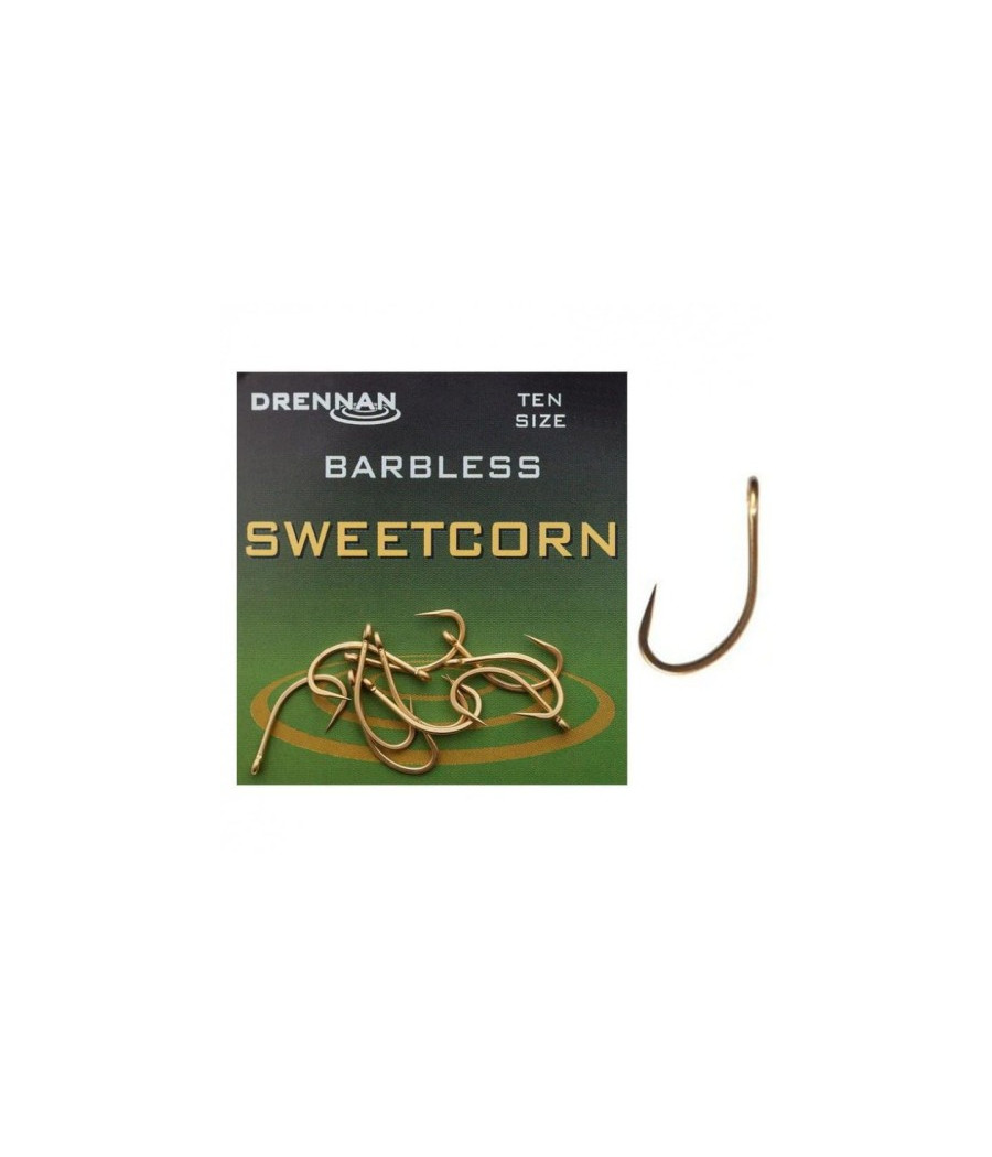 Haczyki Drennan Barbless Sweetcorn roz 12 10szt Bezzadziorowe