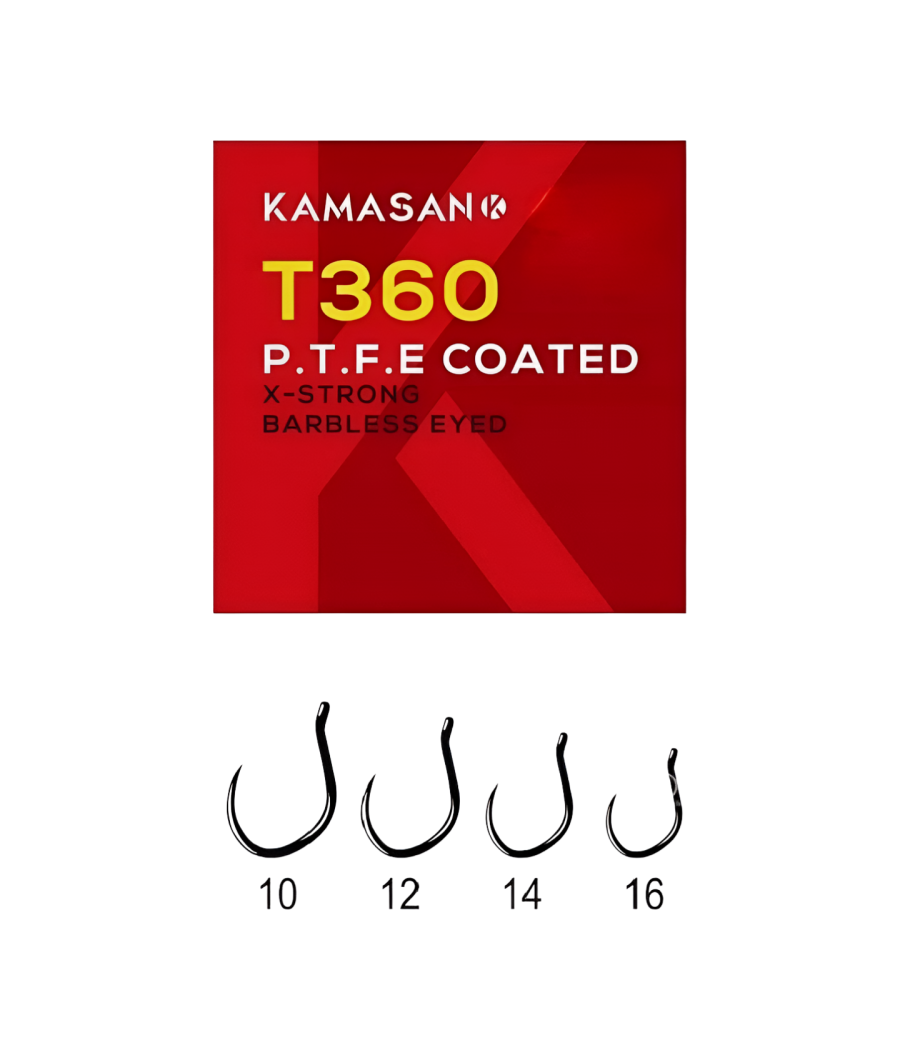 Haczyki Bezzadziorowe Kamasan T360 X-Strong roz 12 10szt