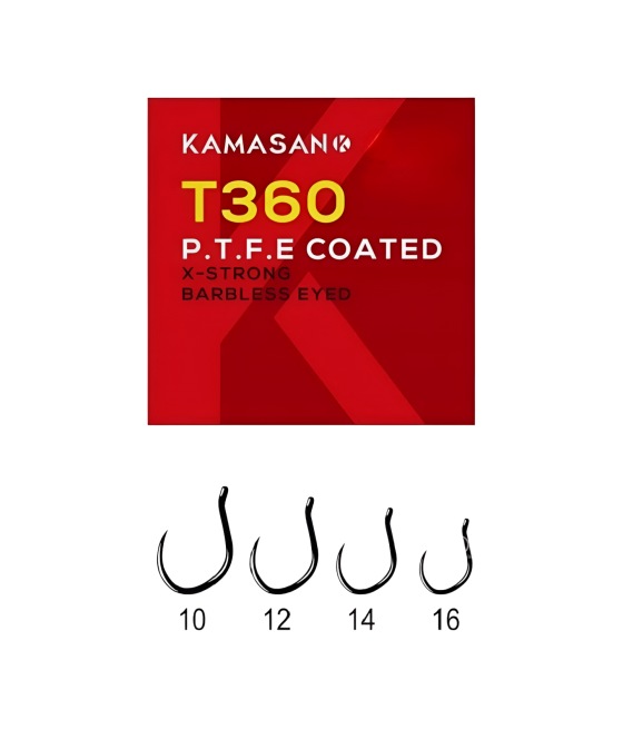 Haczyki Bezzadziorowe Kamasan T360 X-Strong roz 10 10szt