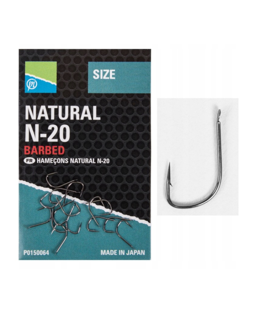 Haczyki Zadziorowe Preston Natural N-20 Roz10, 15szt